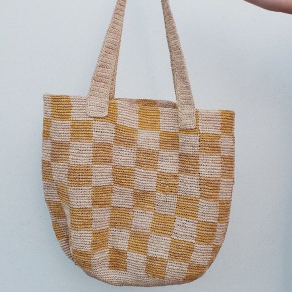 NWT Colorant Raffia Tote Bag - Picture 2 of 5